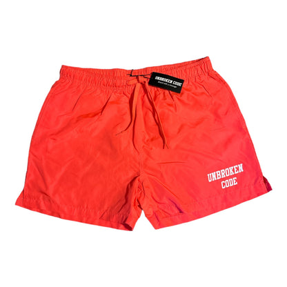 WHITE BRAND SWIM SHORTS MEN CORAL NEON