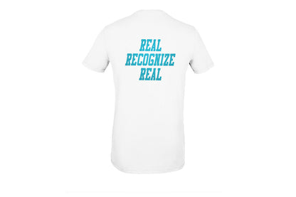 TIFFANY BLUE REAL RECOGNIZE REAL WHITE TEE