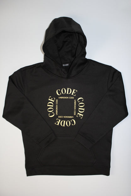 Golden Block Black Hoodie Kids